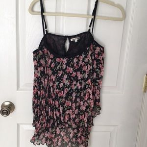 Patterned blouse tank top
